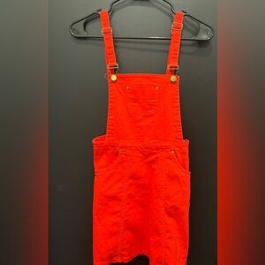 Pretty little Thing Red Short Overall-Skirt…